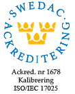 Swedac ackreditering nr. 1678